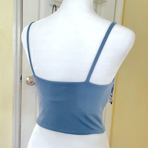 NWT Blue M tank top with built in bra - Picture 6 of 9